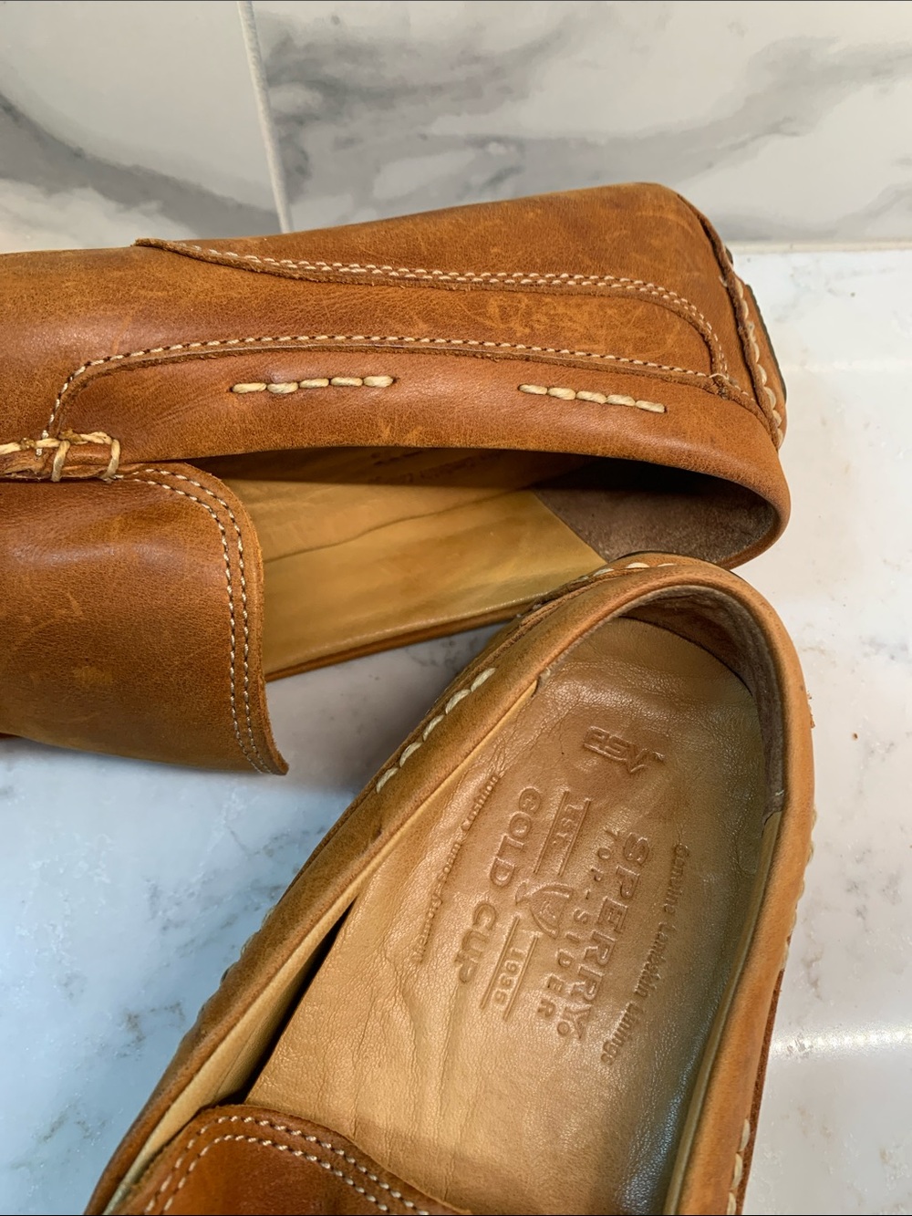 Sperry Gold Cup Driving Leather Slip-On Loafers Shoes Size 9 - Picture 6 of 8